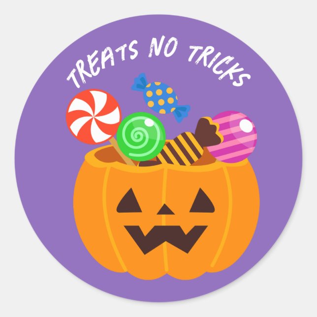 Sticker Rond Citrouille Kids Candy Halloween Party (Devant)