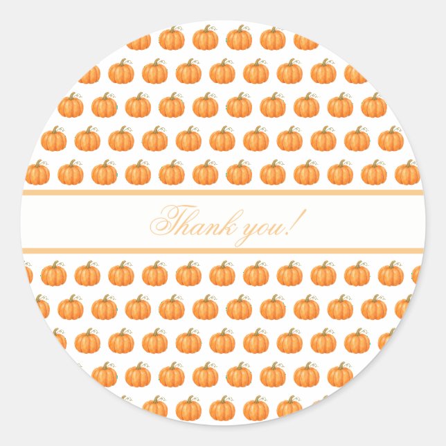 Sticker Rond Citrouille Mignonne (Devant)
