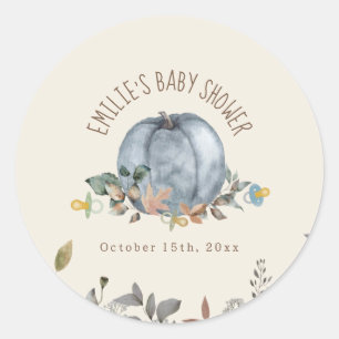 Sticker Rond Citrouille Pacificateurs Fall Boy Baby shower