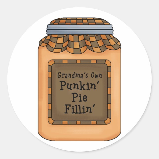 Sticker Rond Citrouille Pie Fillin (Devant)