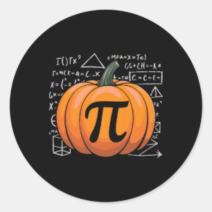 Sticker Rond Citrouille Pie Math Drôle Thanksgiving Pi Day Math