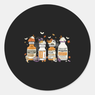 Sticker Rond Citrouille Sce Profol Ativan Versed Haldol Hallowe