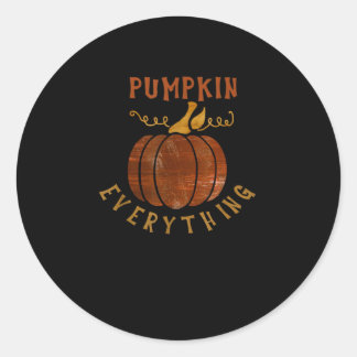 Sticker Rond Citrouille Tout l'amour Automne Citrouille épices
