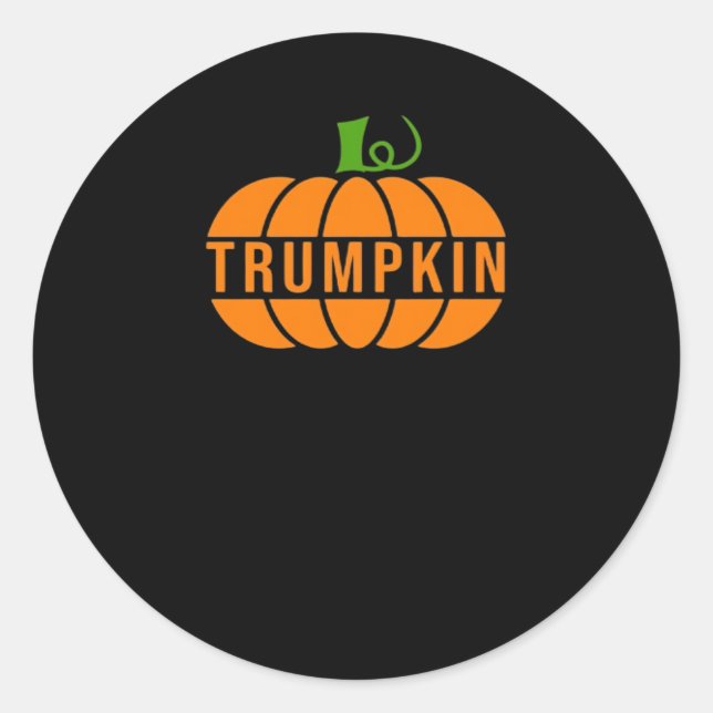 Sticker Rond Citrouille Trumpkin (Devant)