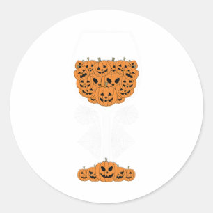 Sticker Rond Citrouille Vin Gl Spider Web Costume facile Hallow