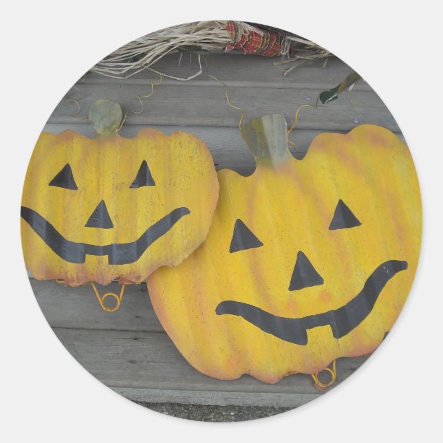 Sticker Rond Citrouilles (Devant)