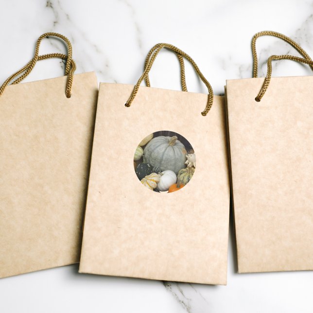 Sticker Rond Citrouilles de récolte colorés (In Situ Gifting)