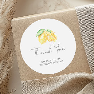 Sticker Rond Citrus Citrus Citrus Citrus Citron 1er anniversair