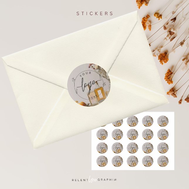 Sticker Rond Citrus | Cocktails | Fleurs Boho (Créateur téléchargé)