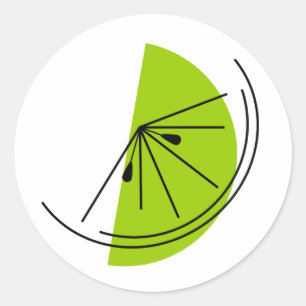 Sticker Rond Citrus Lime rond