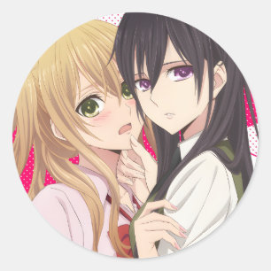Sticker Rond Citrus   Mei x Yuzu   Yuri Anime Manga