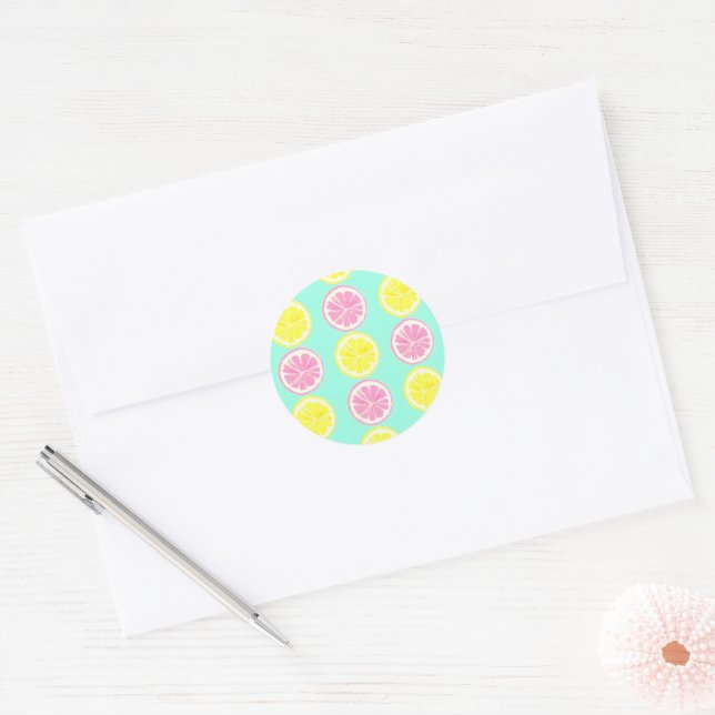Sticker Rond Citrus Symphony (Enveloppe)