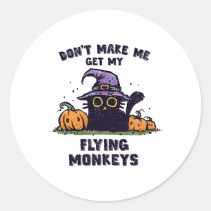 Sticker Rond Ck Cat Halloween - Ne me faites pas prendre mon vo