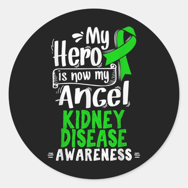 Sticker Rond Ckd Awareness T Shirt - Survivant de la maladie du (Devant)