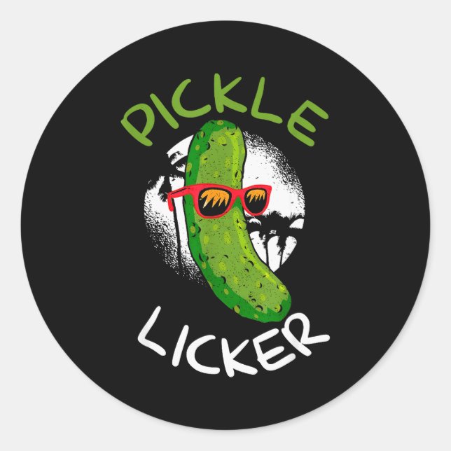 Sticker Rond Ckle Licker Funny Cuber Daddy Joke Humorous  (Devant)