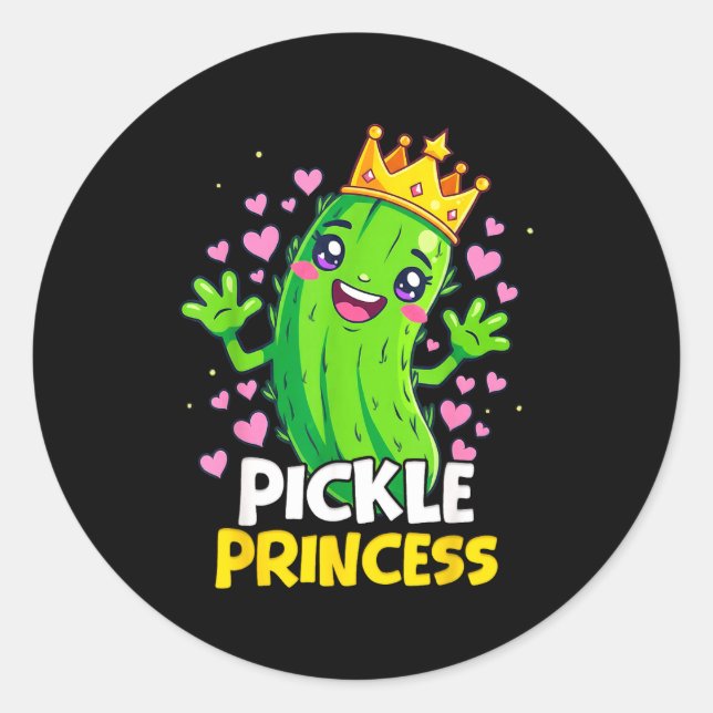 Sticker Rond Ckle Princess Cute Kawaii Cuber Cartoon  (Devant)