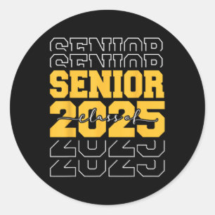 Sticker Rond Cl De 2025 Cadeaux Senior Aînés Amusants 2025 Grad