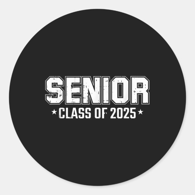 Sticker Rond Cl De 2025 Diplômé Secondaire Collège G (Devant)