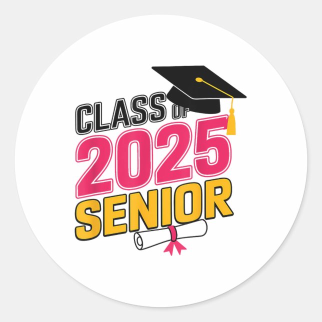 Sticker Rond Cl De 2025 Diplôme Supérieur _1 (Devant)
