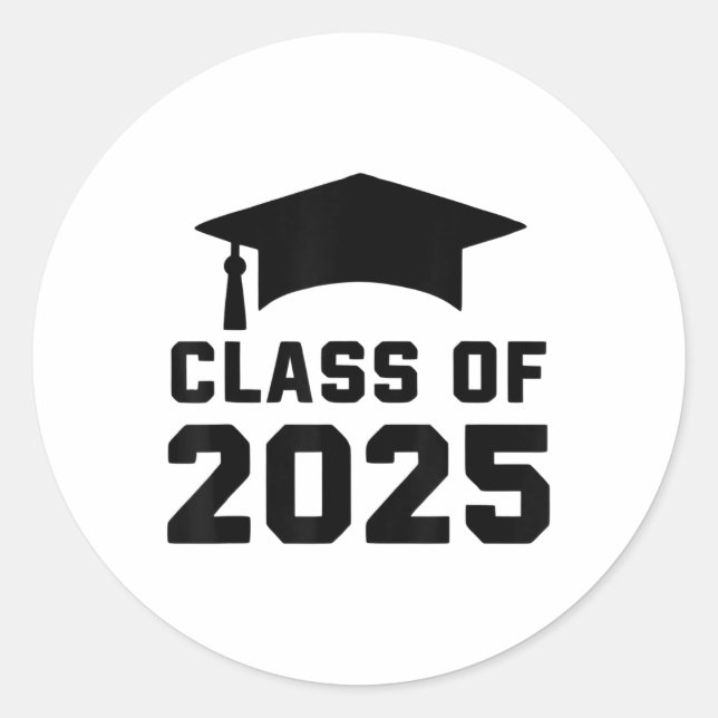 Sticker Rond Cl De 2025 Graduation À L'École _1 (Devant)