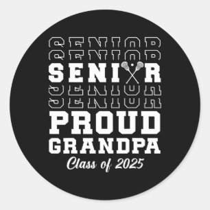 Sticker Rond Cl De 2025 Lacrosse Grand-Père Graduation Grad