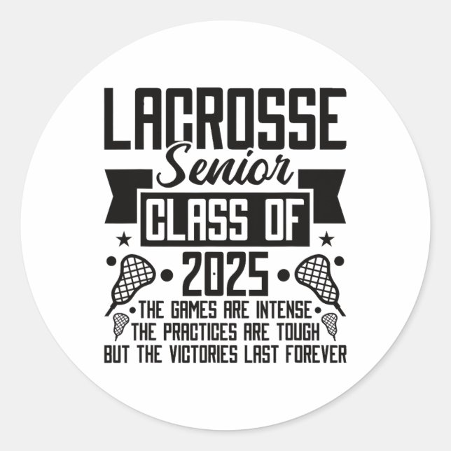 Sticker Rond Cl De 2025 Lacrosse Nuit Senior (Devant)