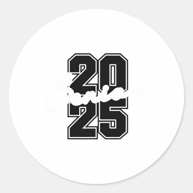 Sticker Rond Cl De 2025 Lycée Lycée Diplôme W (Devant)