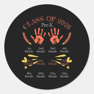 Sticker Rond Cl de 2026 École maternelle Enseignant Élève Diplô