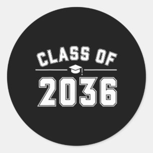 Sticker Rond Cl de 2036 Grandis avec moi Premier jour d'école D