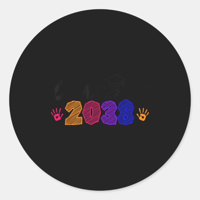 Sticker Rond Cl De 2038 Augmenter Avec Moi Funny Maternelle À G (Devant)