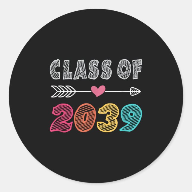 Sticker Rond Cl De 20&# Croissance Avec Moi Première École De  (Devant)