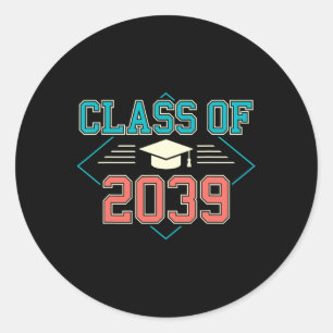 Sticker Rond Cl De 20&#; Premier Jour De L'École Pré K Croissan