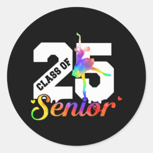 Sticker Rond Cl Of 2025 Danse Diplômé Senior 2025