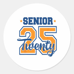Sticker Rond Cl Of 2025 Senior 2025 Graduation Ou Premier Jour
