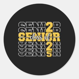 Sticker Rond Cl Of 2025 Senior 2025 Retourner À L'École 2025 Gr