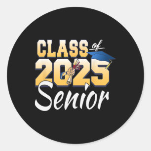 Sticker Rond Cl Of 2025 Senior Graduate 2025 Graduation Cl