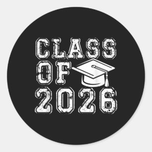 Sticker Rond Cl Of 2026 Senior Back To School Graduation 2026