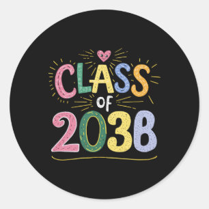 Sticker Rond Cl Of 2038 Grow With Me Graduate 12ème Premier Jou