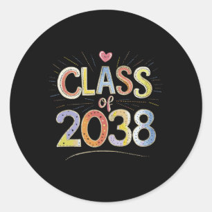 Sticker Rond Cl Of 2038 Grow With Me Graduate 12ème Premier Jou