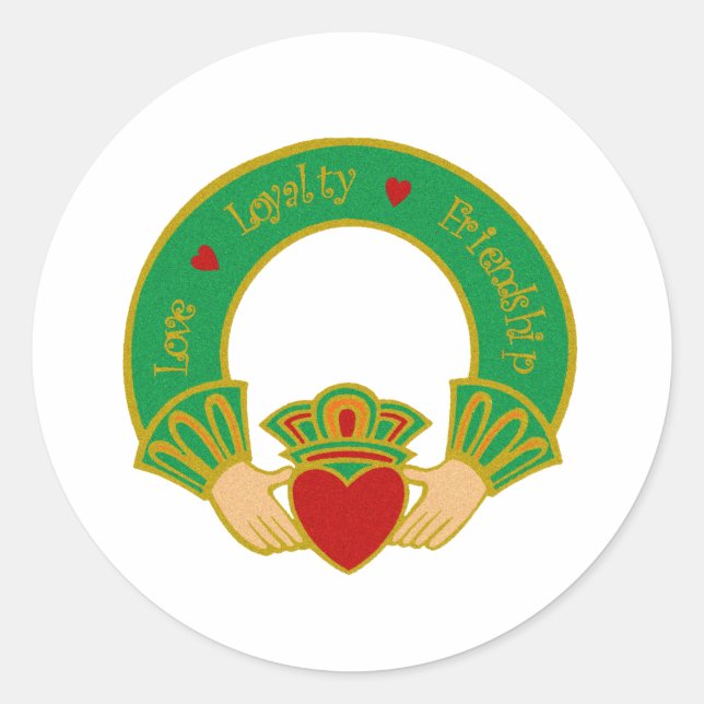 Sticker Rond Claddagh (Devant)