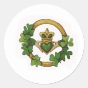 Sticker Rond claddagh