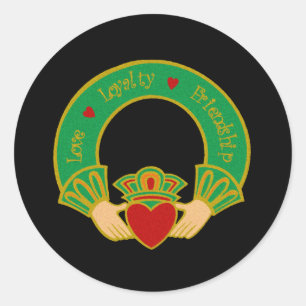 Sticker Rond Claddagh