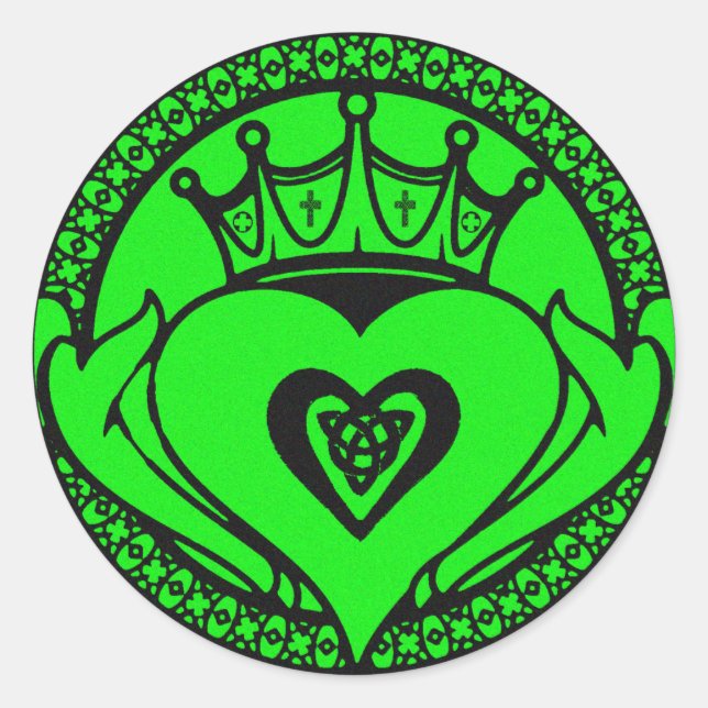 Sticker Rond Claddagh (Devant)
