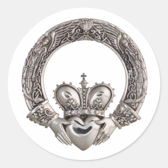 Sticker Rond Claddagh Wedding Invitations Enveloppe Phoques (Devant)