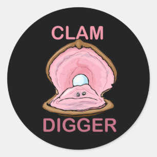 STICKER ROND CLAM DIGGER