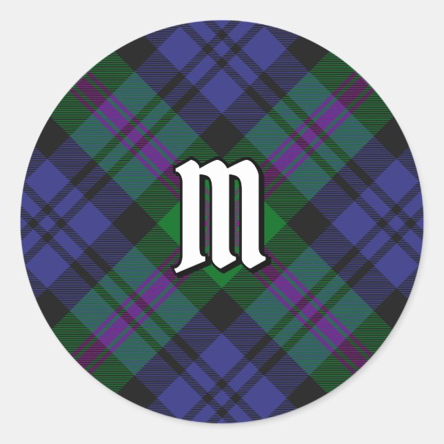 Sticker Rond Clan Baird Tartan (Devant)