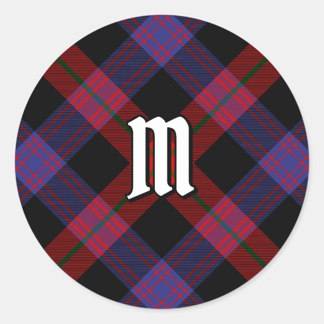 Sticker Rond Clan Brown Tartan (Devant)
