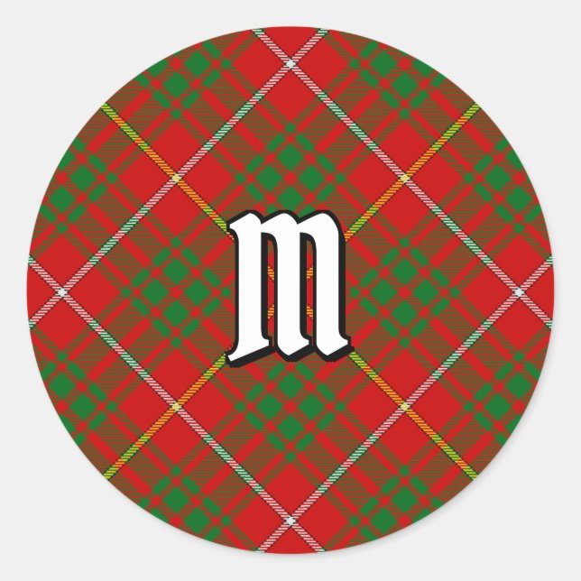 Sticker Rond Clan Bruce Tartan (Devant)