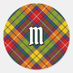 Sticker Rond Clan Buchanan Tartan