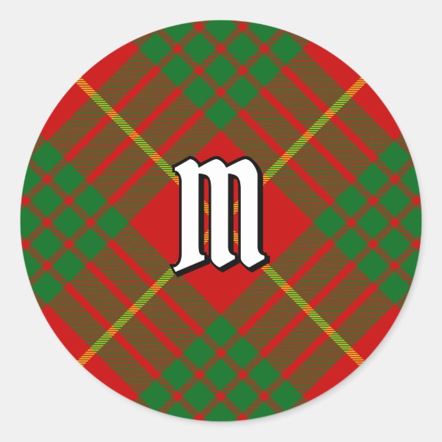Sticker Rond Clan Cameron Tartan (Devant)